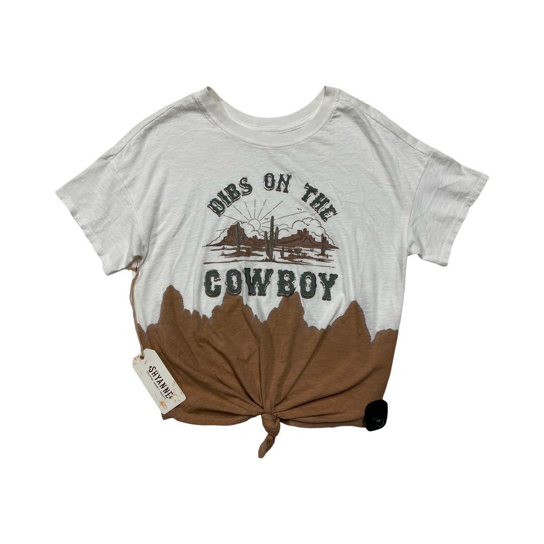 Top Ss By Shyanne In Brown & White, Size:Xs