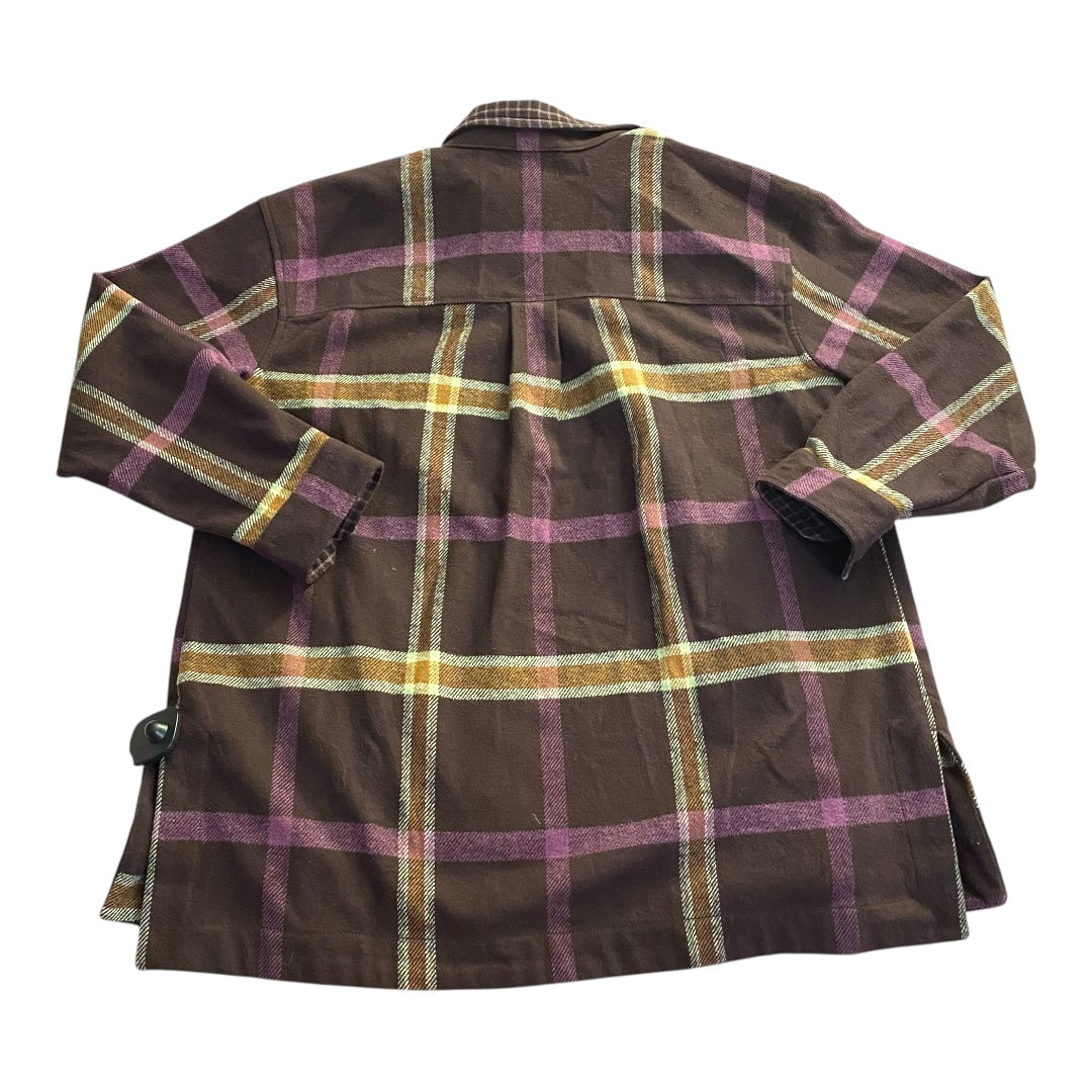 Jacket Shirt By Madewell In Plaid Pattern, Size:S