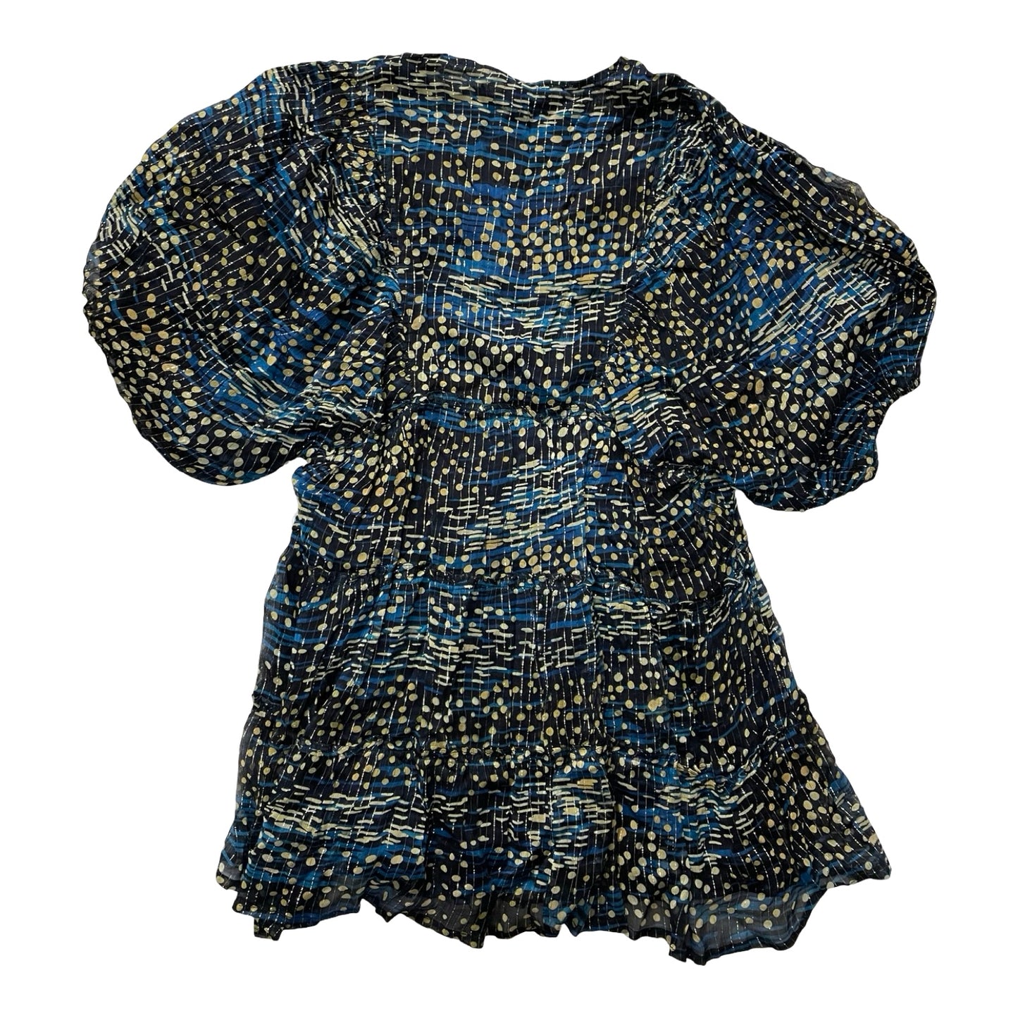 Dress Casual Short By Shore In Blue & Yellow, Size:Xs