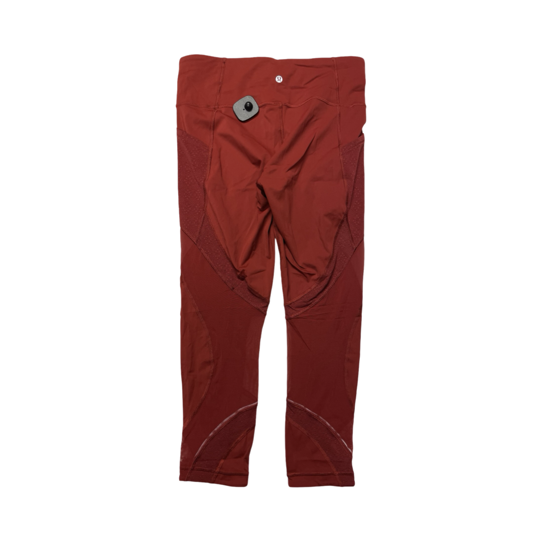 Athletic Capris By Lululemon In Red, Size:10