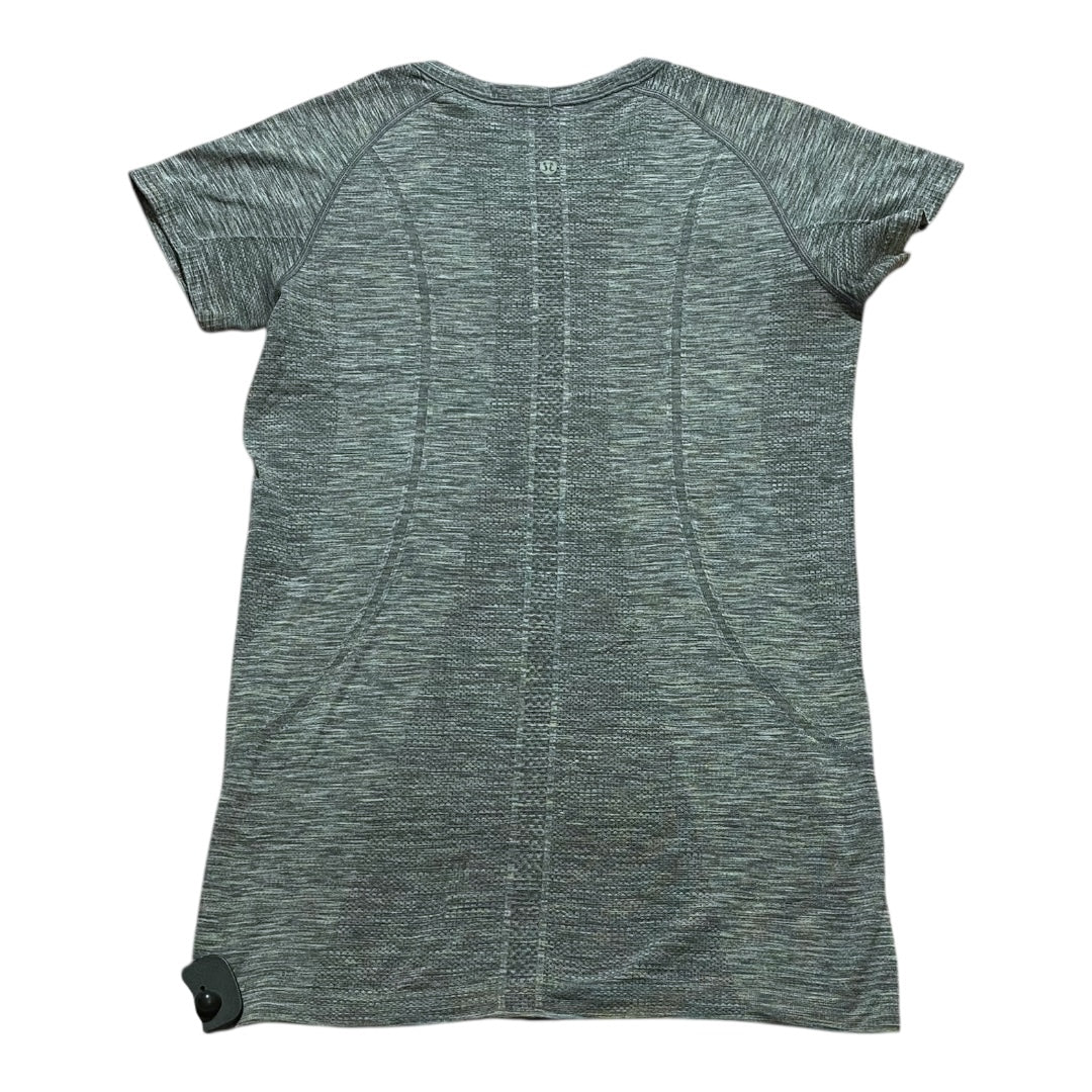 Athletic Top Ss By Lululemon In Grey, Size:10