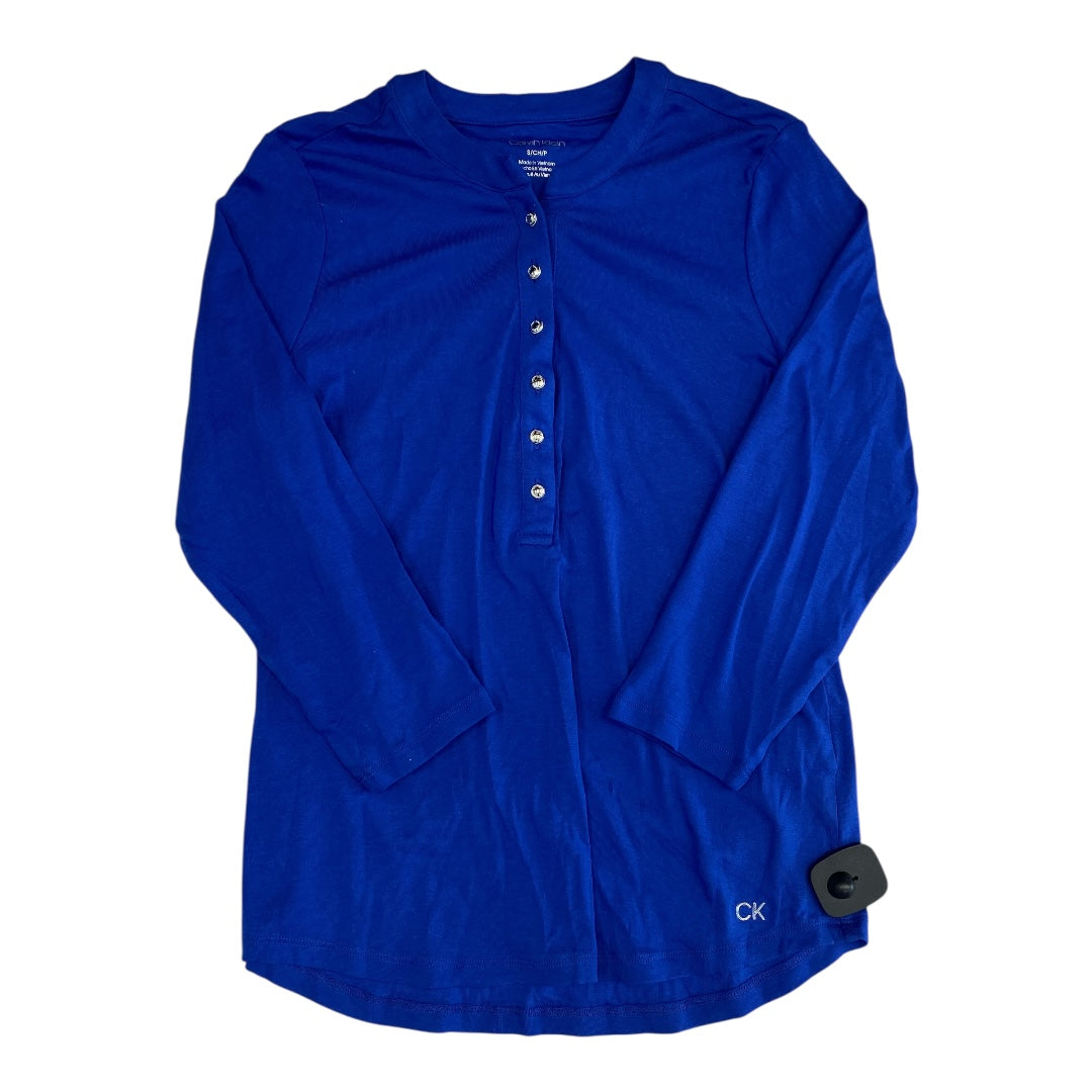 Top Ls By Calvin Klein In Blue, Size:S