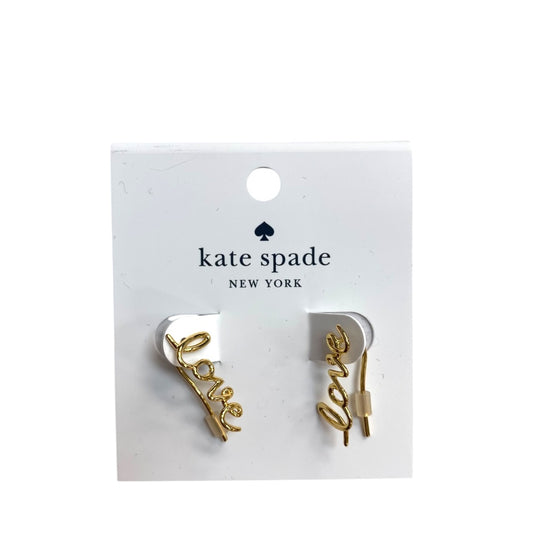 Earrings Designer By Kate Spade In Gold