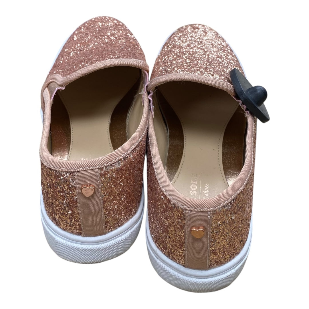 Shoes Flats By Fever Sole In Rose Gold, Size:9.5