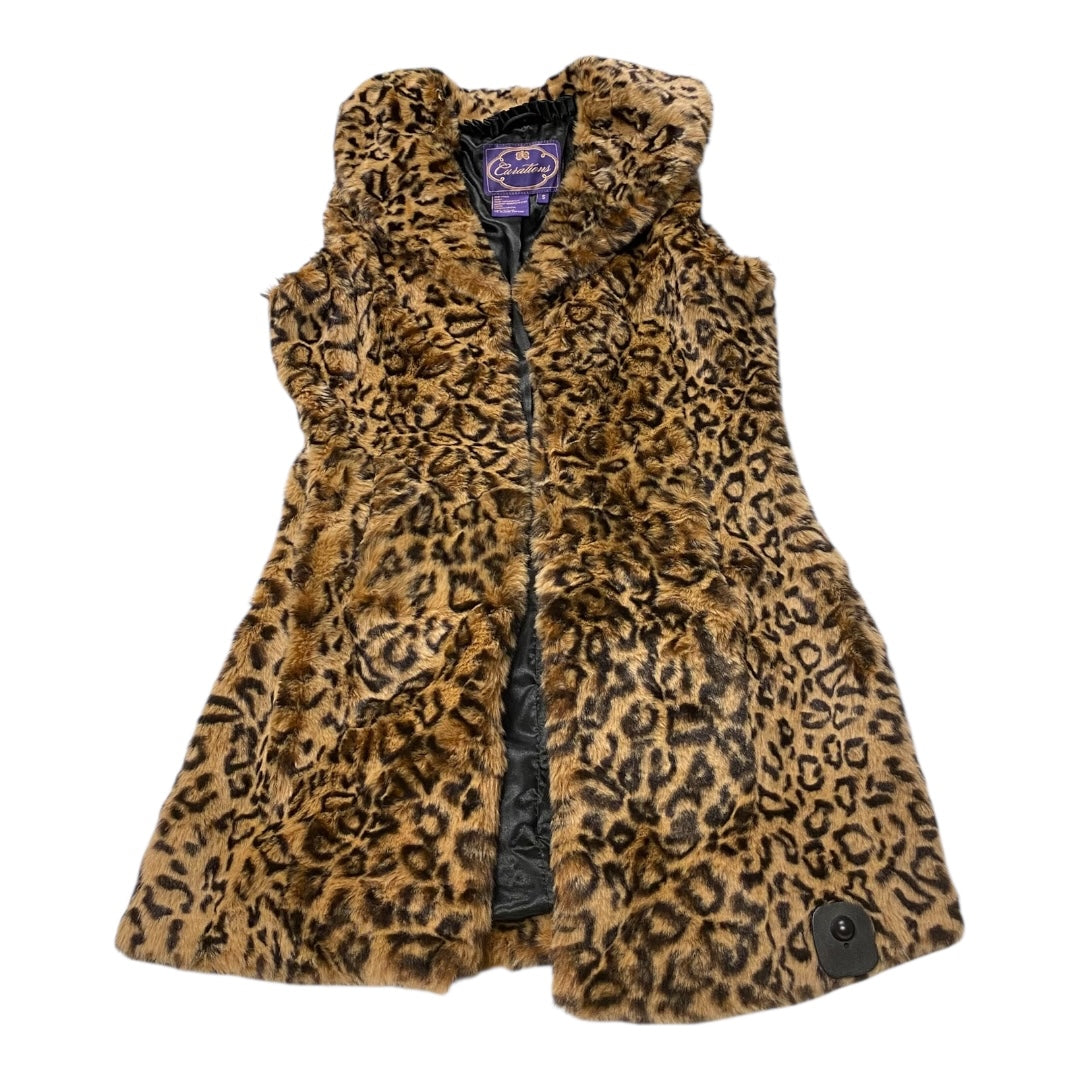 Vest Faux Fur & Sherpa By Cmc In Animal Print, Size:S