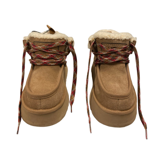 Boots Designer By Ugg In Brown & Red, Size:7