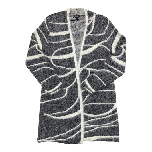 Sweater Cardigan By Alfani In Black & White, Size:S