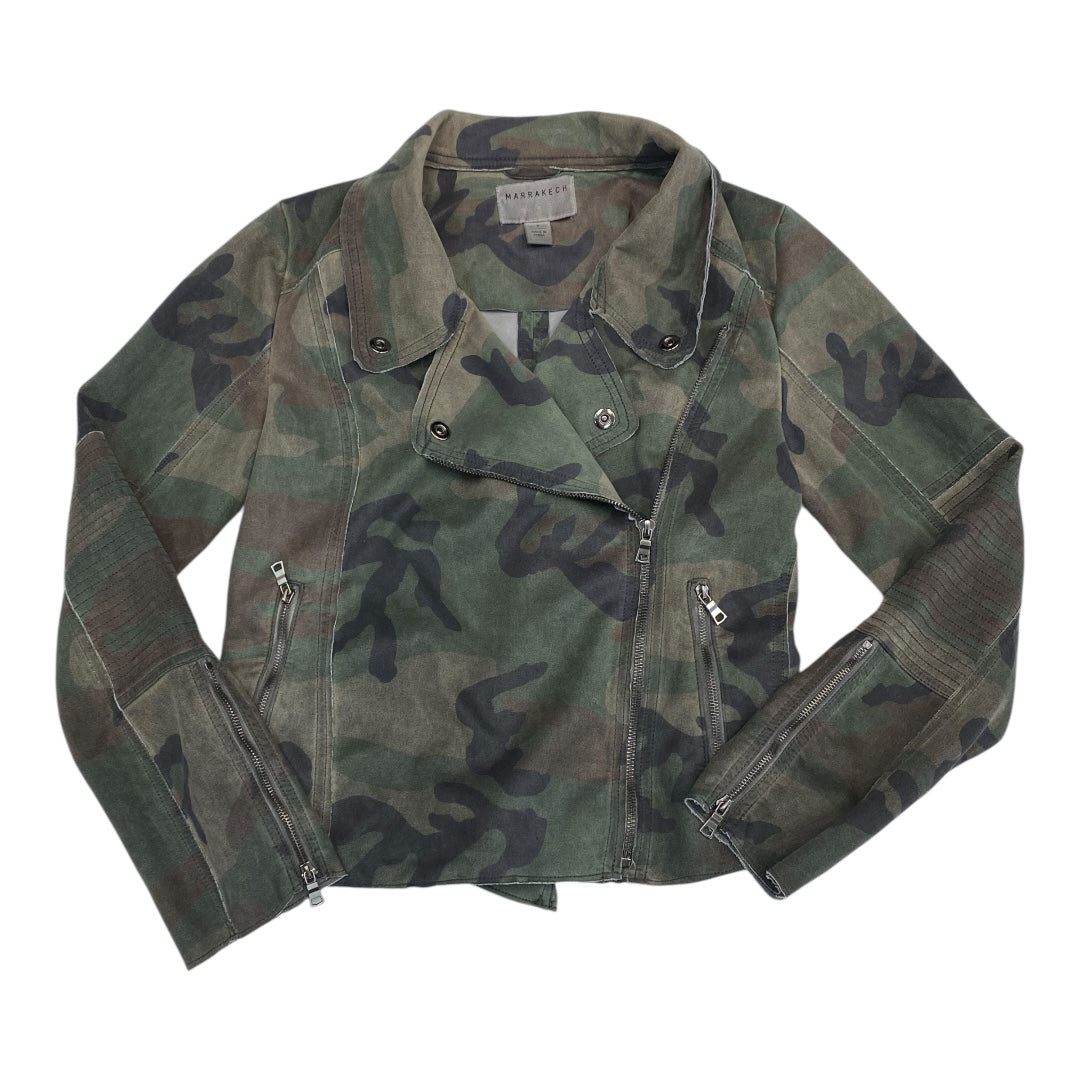 Jacket Moto By Marrakech In Camouflage Print, Size:S