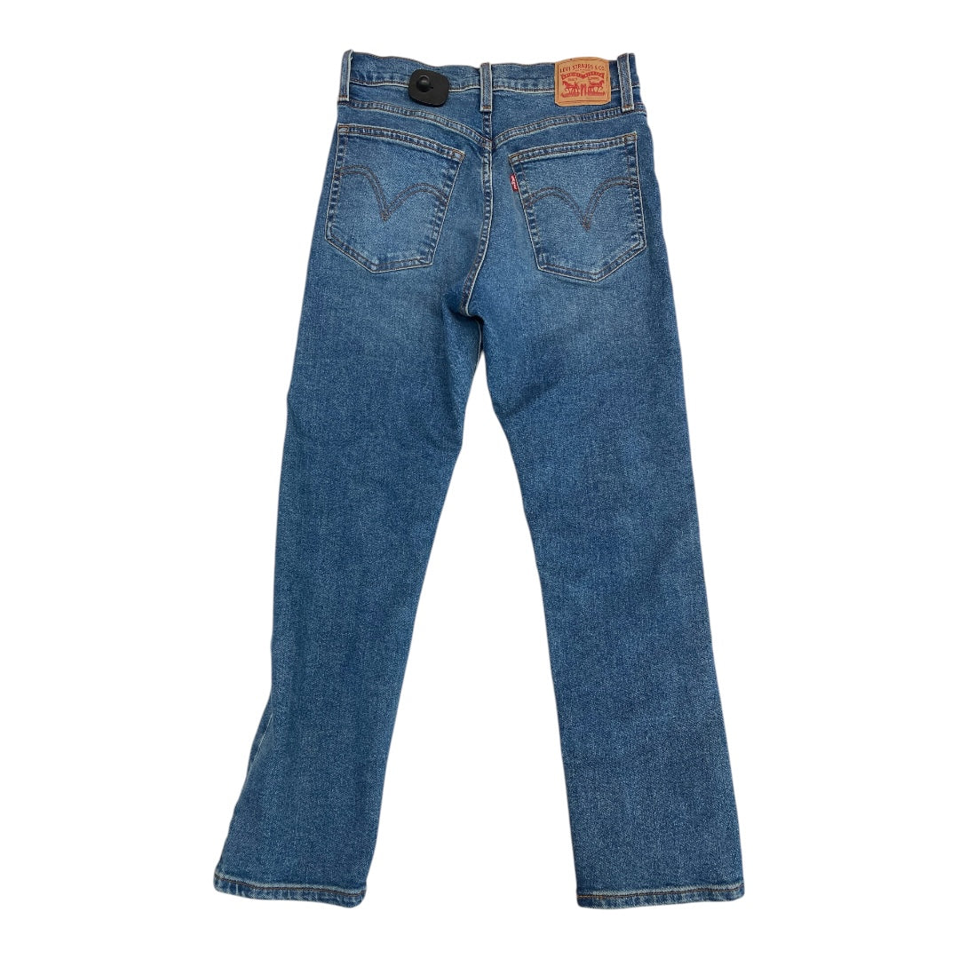 Jeans Straight By Levis In Blue Denim, Size:8