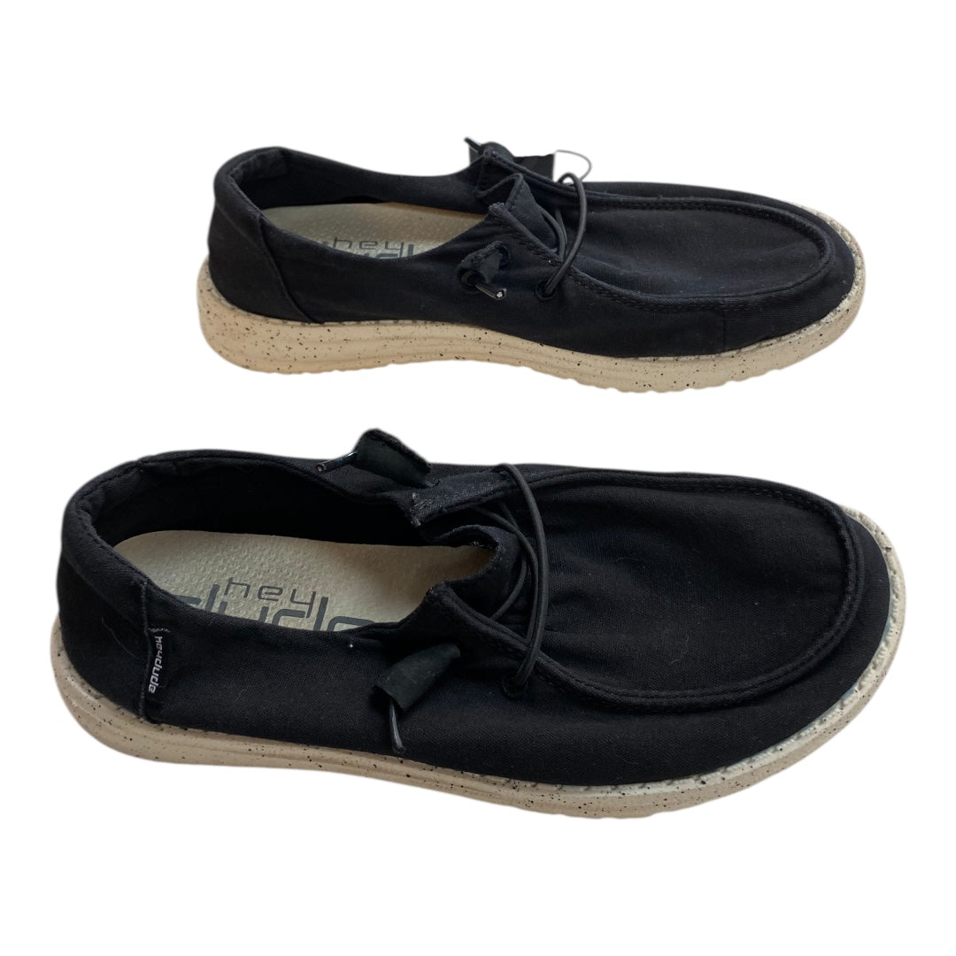 Shoes Flats By Hey Dude In Black, Size:7
