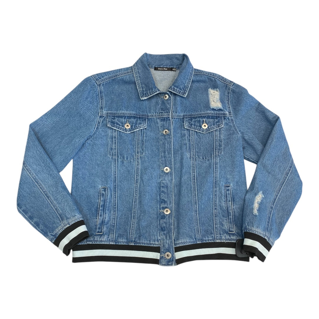 Jacket Denim By Doe & Rae In Blue Denim, Size:S