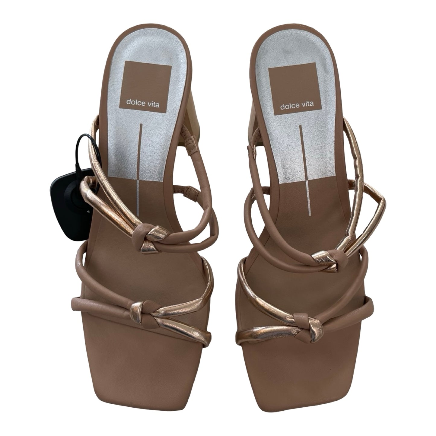 Sandals Heels Block By Dolce Vita In Tan, Size:7.5