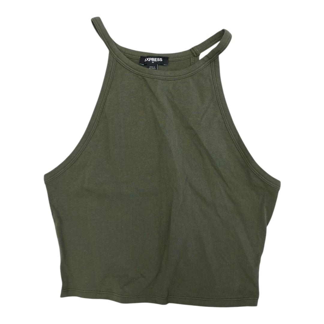 Top Sleeveless Basic By Express In Green, Size:S