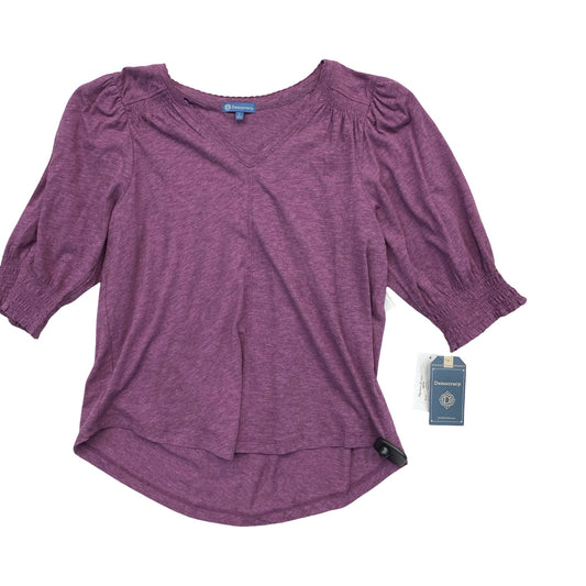 Top 3/4 Sleeve By Democracy In Purple, Size:L