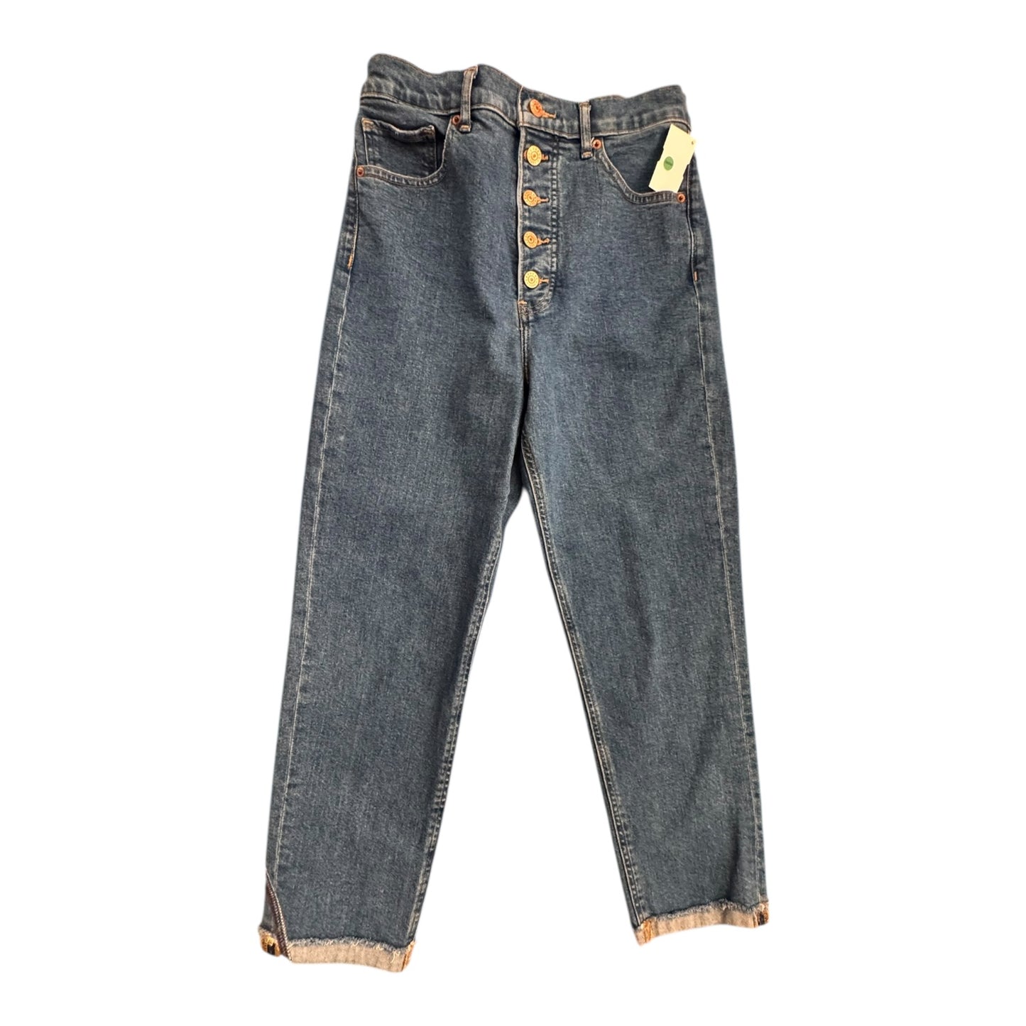 Jeans Straight By Express In Blue Denim, Size:8