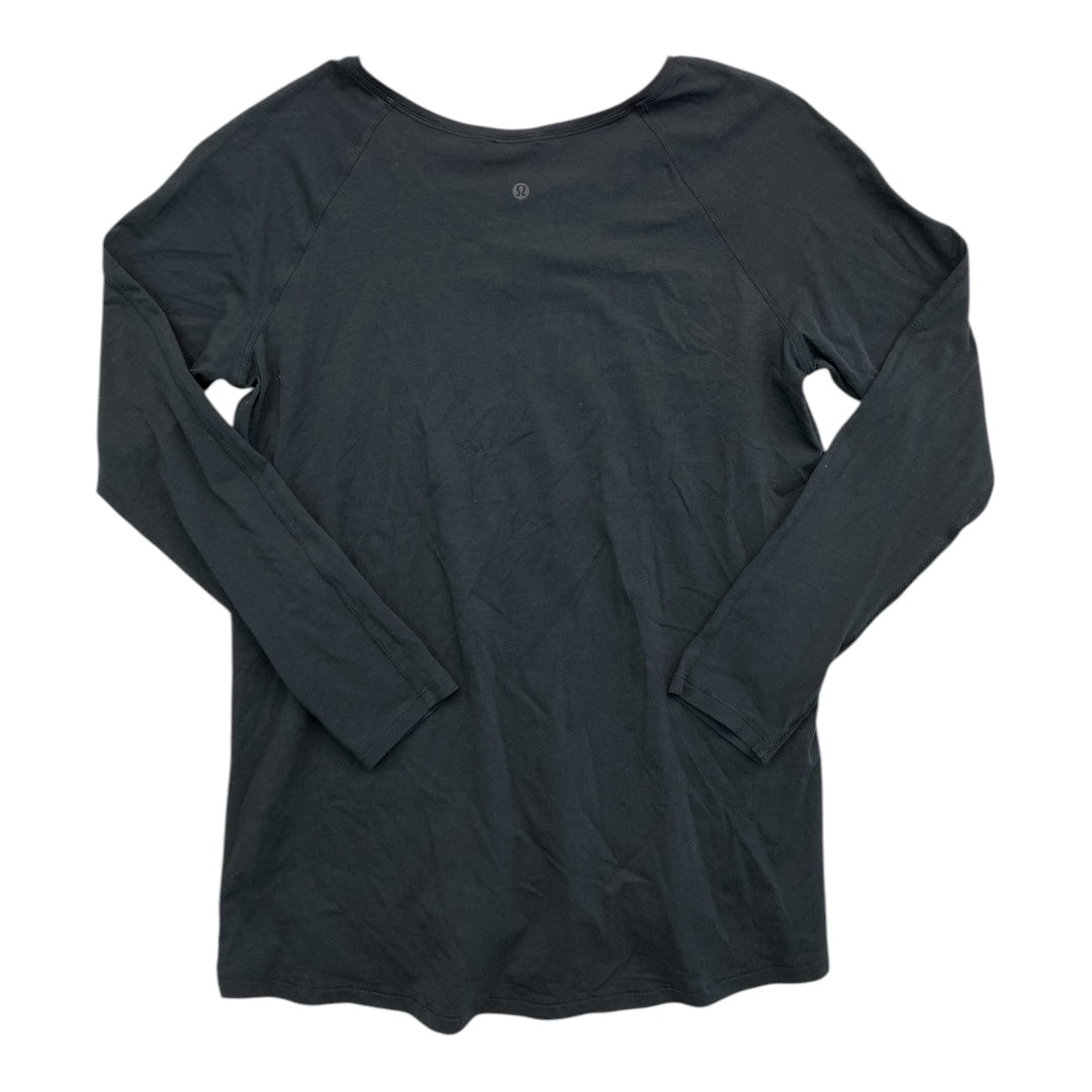 Athletic Top Ls Crewneck By Lululemon In Black, Size:10