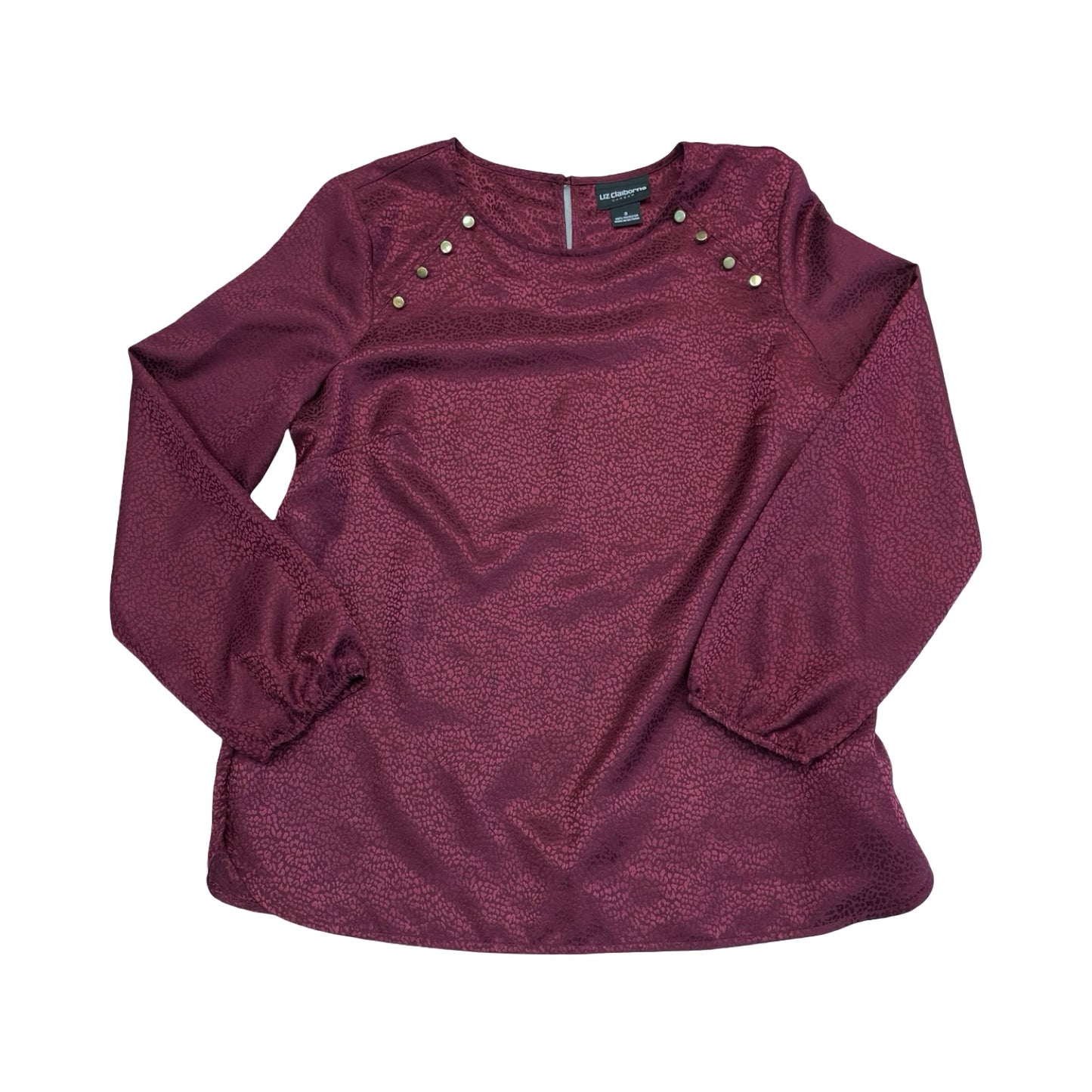 Top Ls By Liz Claiborne In Maroon, Size:S