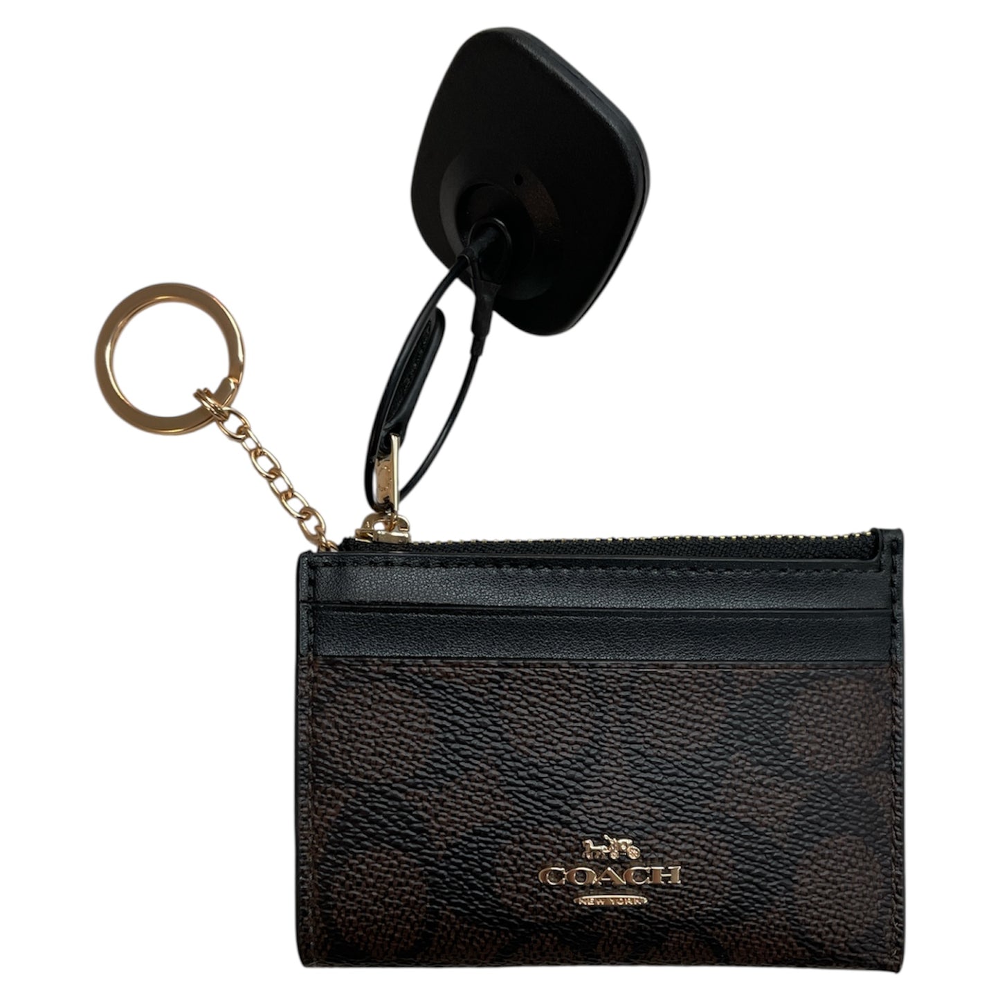 Wallet Designer By Coach In Black & Brown, Size:Small