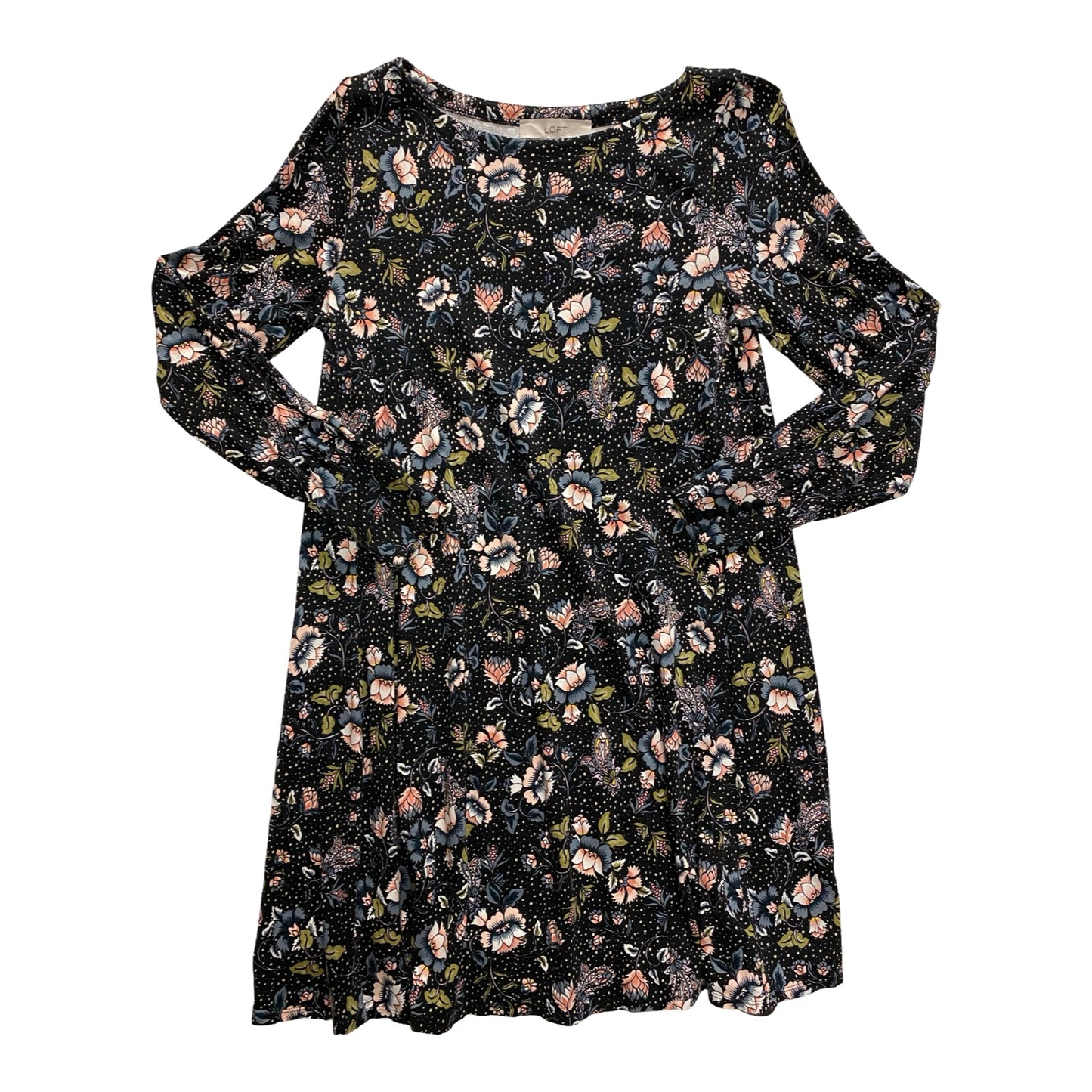 Dress Casual Midi By Loft In Floral Print, Size:S