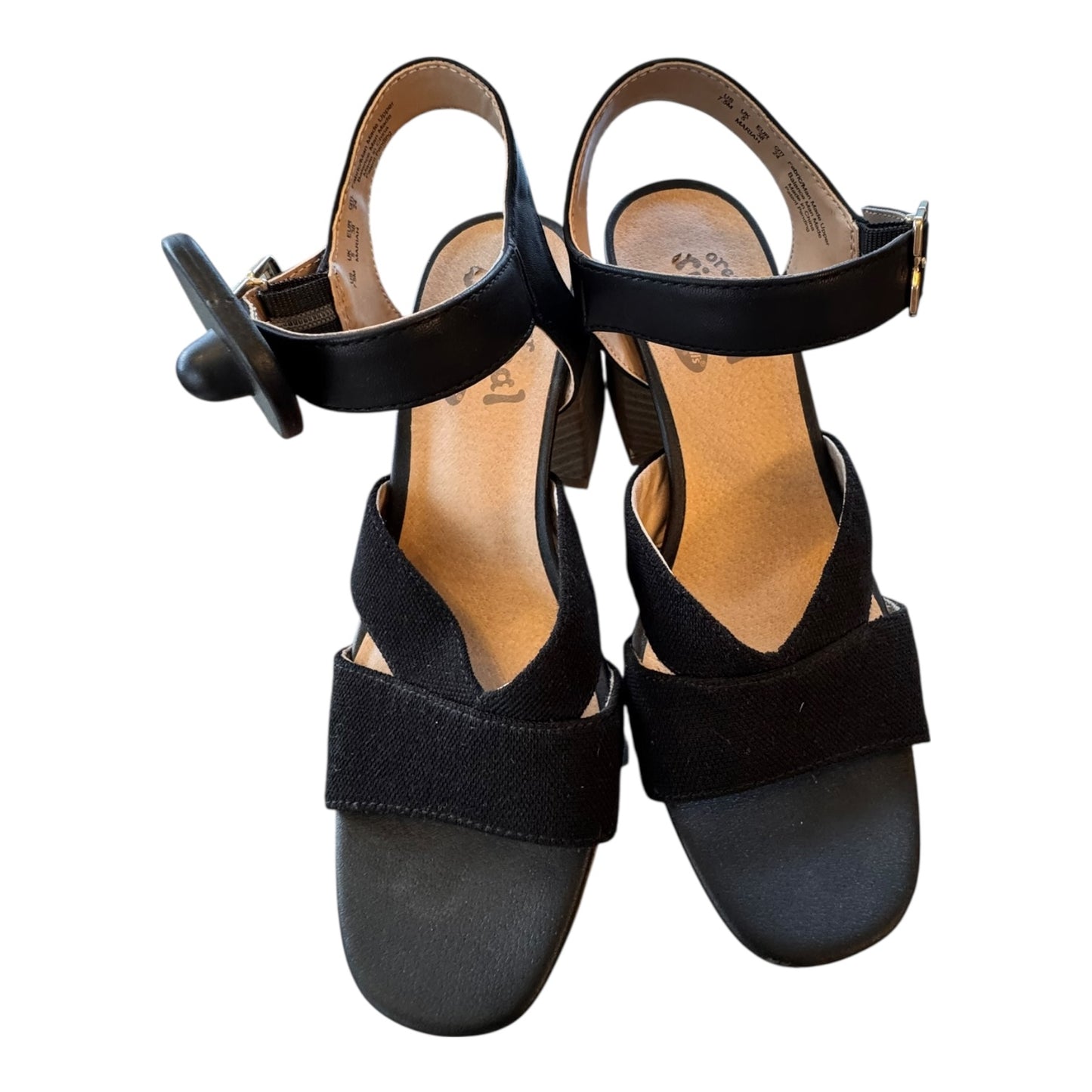 Sandals Heels Block By Dr Scholls In Black, Size:7.5