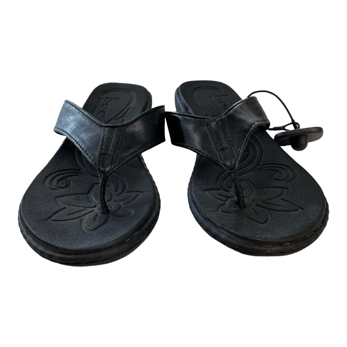 Sandals Flip Flops By Boc In Black, Size:9.5