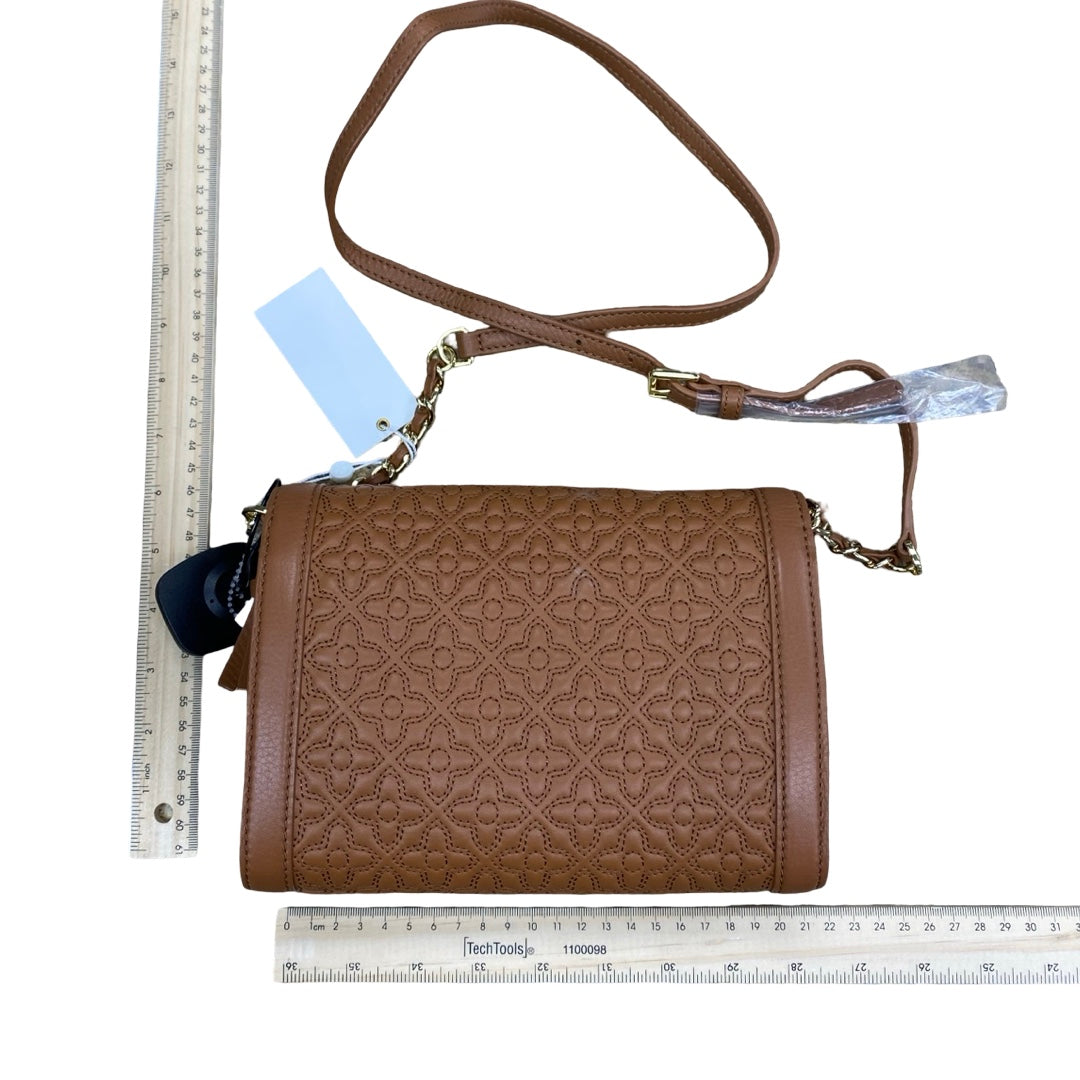 Handbag Designer By Tory Burch In Brown, Size:Small