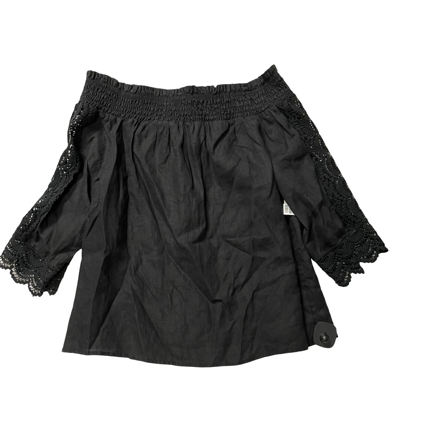Top 3/4 Sleeve By Chicos In Black, Size:14