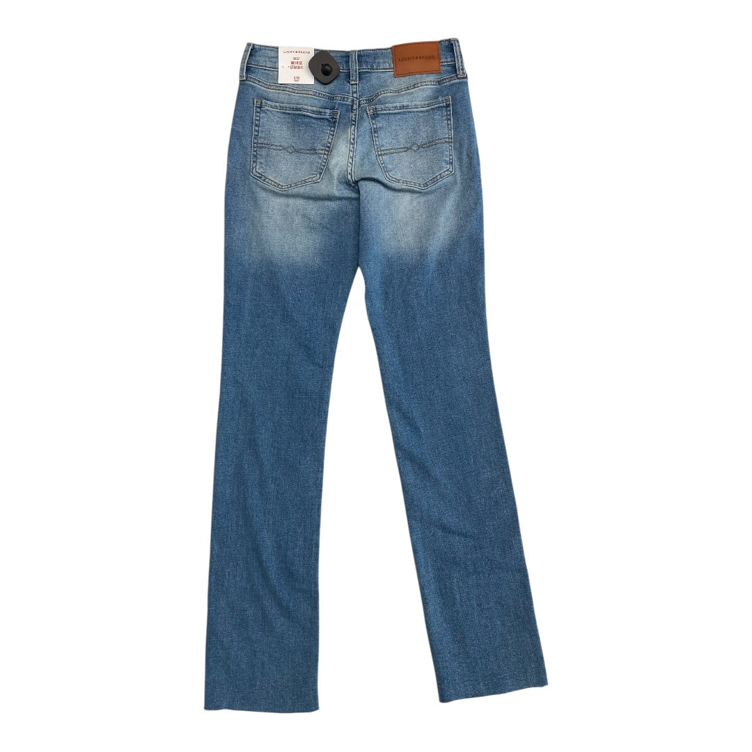 Jeans Straight By Lucky Brand In Blue Denim, Size:2