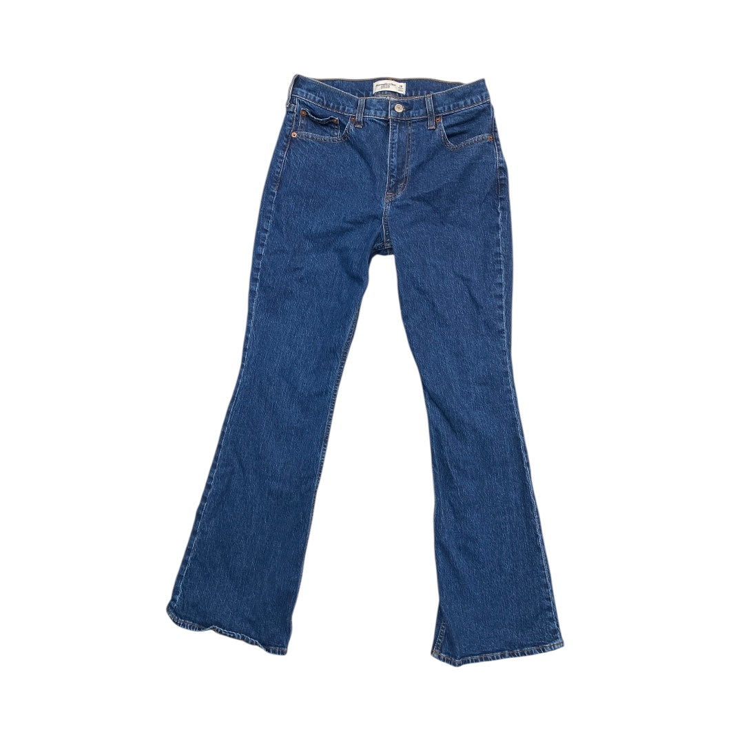 Jeans Straight By Abercrombie And Fitch In Blue Denim, Size:6