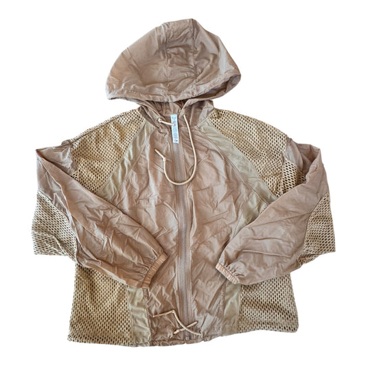 Athletic Jacket By Alo In Tan, Size:S