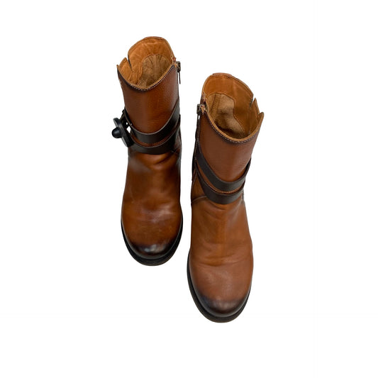Boots Ankle Heels By Pikolinos In Brown, Size:7.5