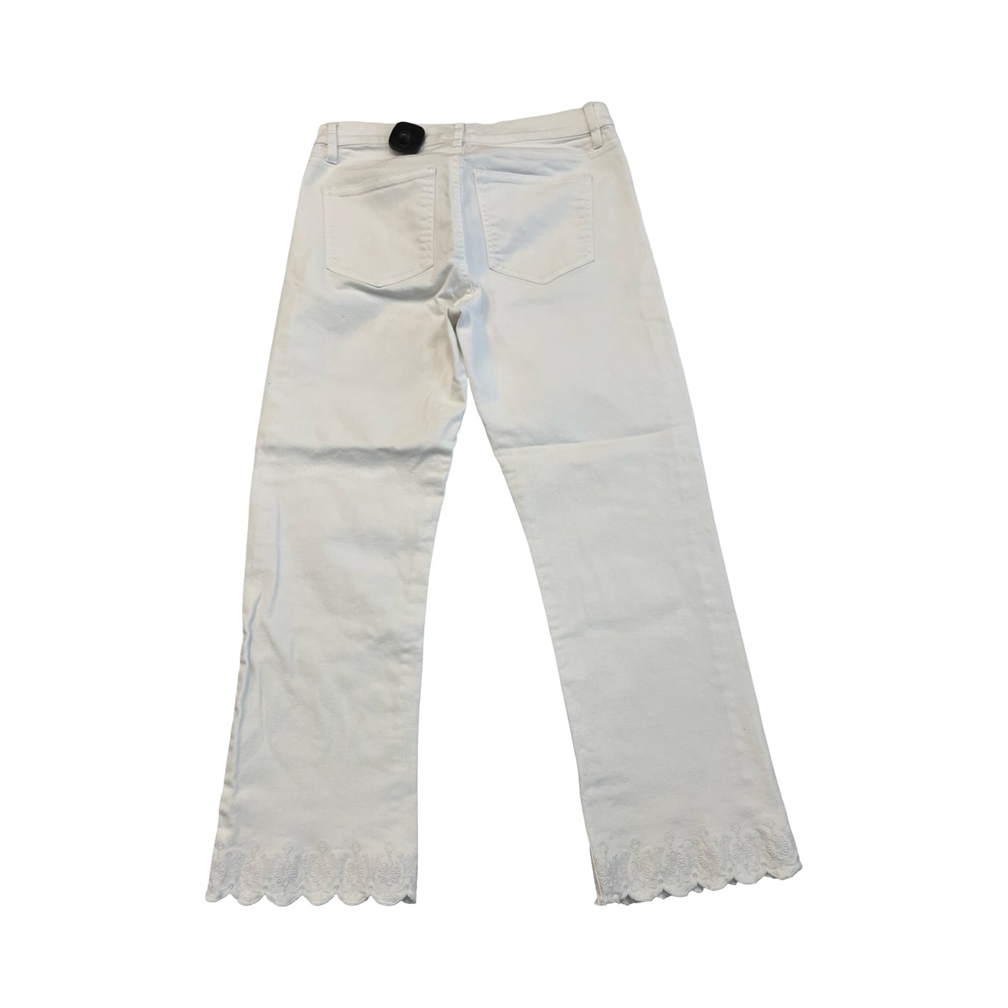 Jeans Cropped By Ann Taylor In White, Size:6
