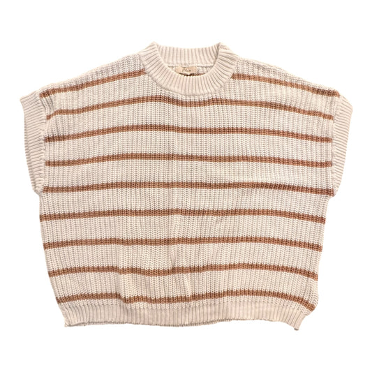 Sweater Ss By Elan In Striped Pattern, Size:L