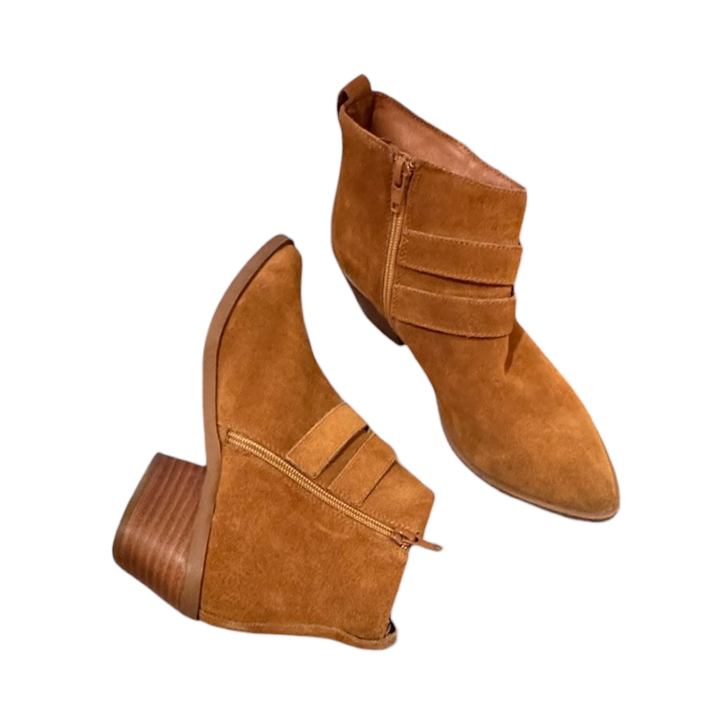 Boots Ankle Heels By Steve Madden In Brown, Size:7