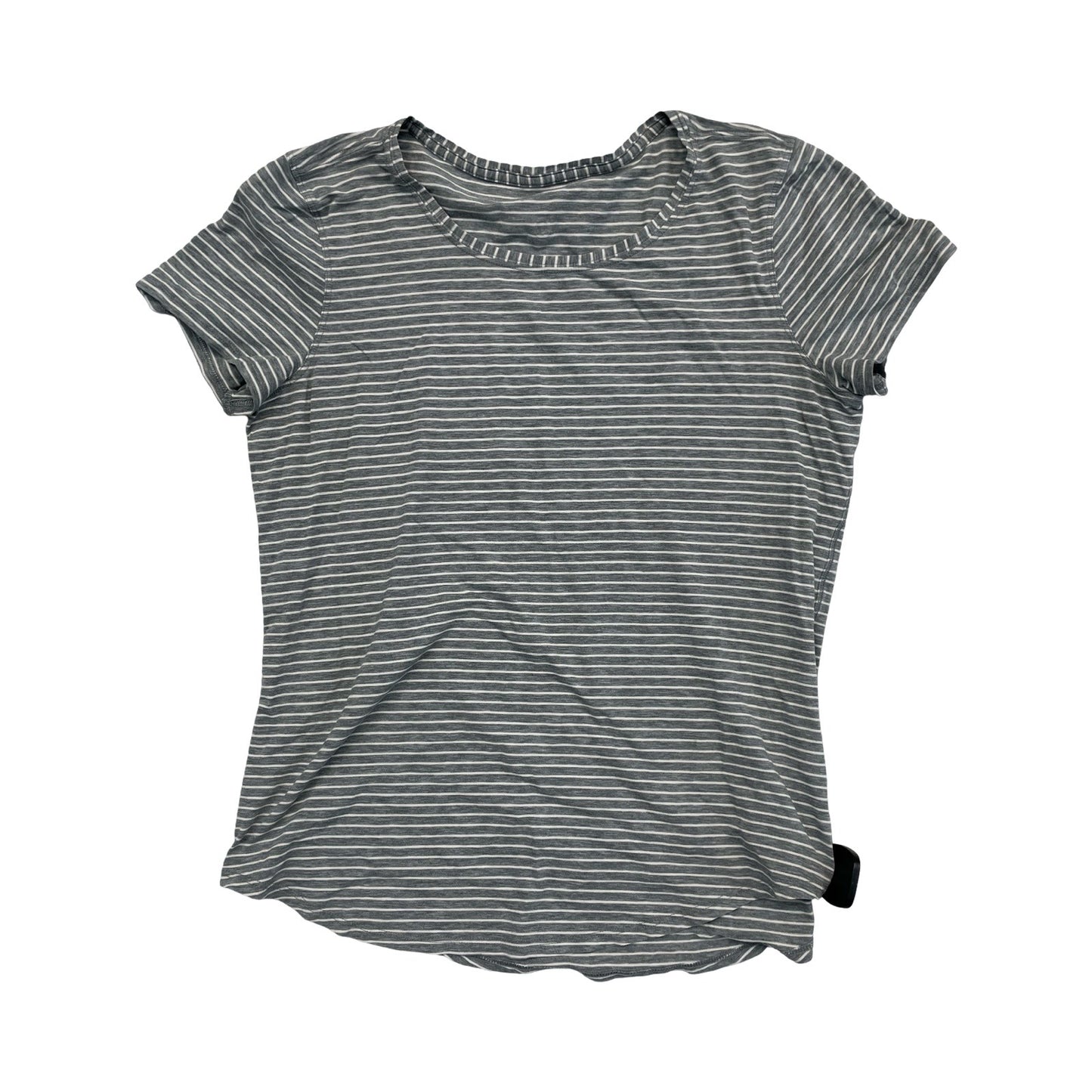Athletic Top Ss By Lululemon In Striped Pattern, Size:6