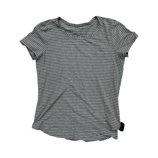 Athletic Top Ss By Lululemon In Striped Pattern, Size:6