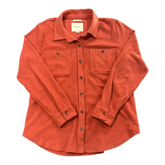 Jacket Shirt By Thread And Supply In Orange, Size:M