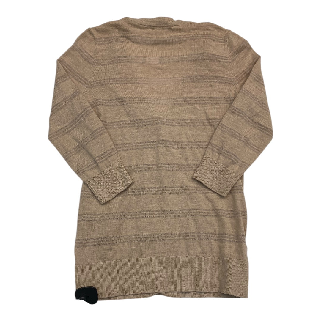 Sweater Cardigan By Loft In Tan, Size:M