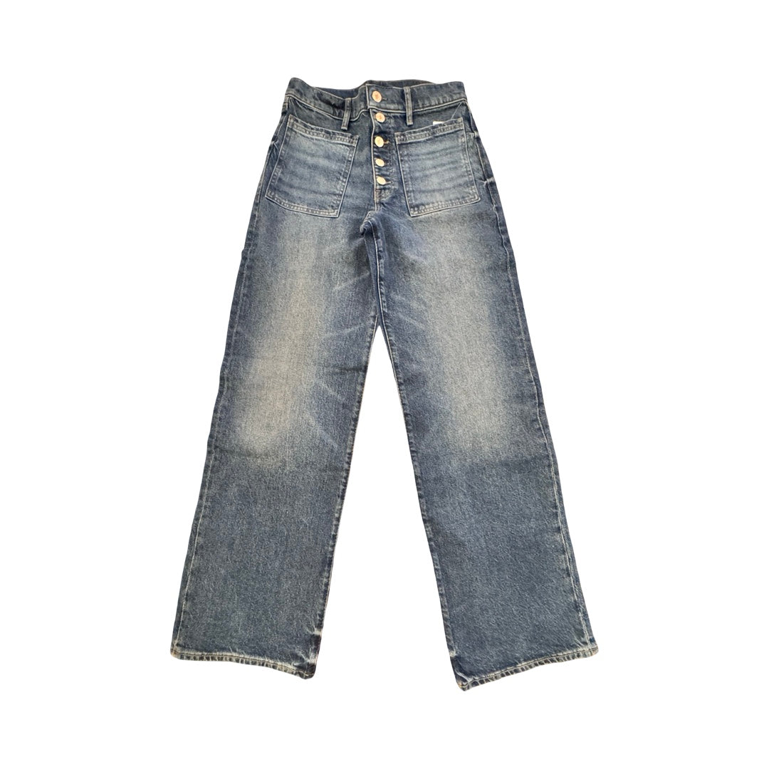 Jeans Wide Leg By Express In Blue Denim, Size:4