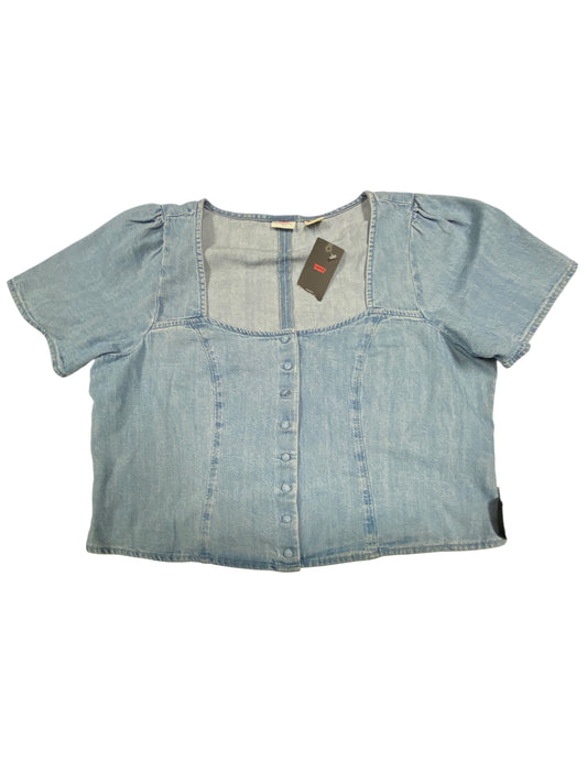 Top Ss By Levis In Blue Denim, Size:L