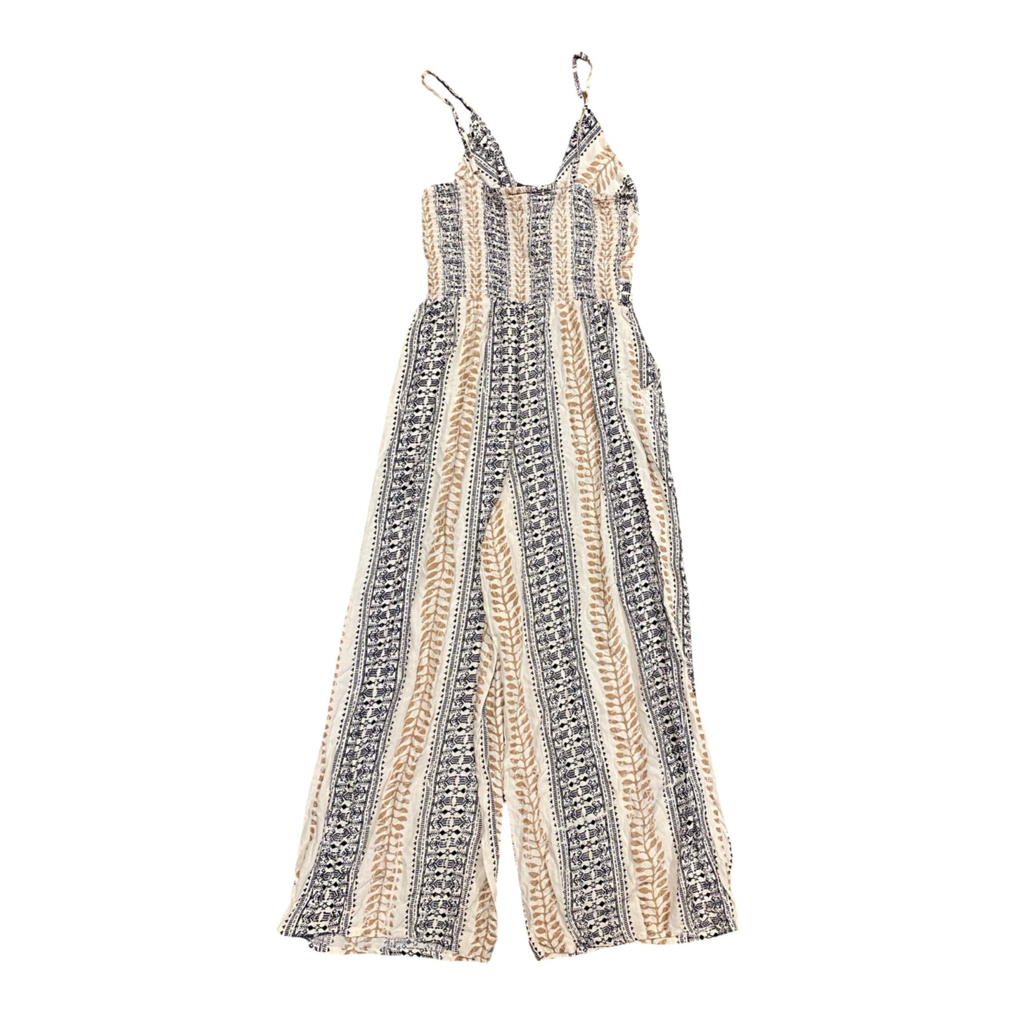 Jumpsuit By Angie In Black & Tan, Size:L