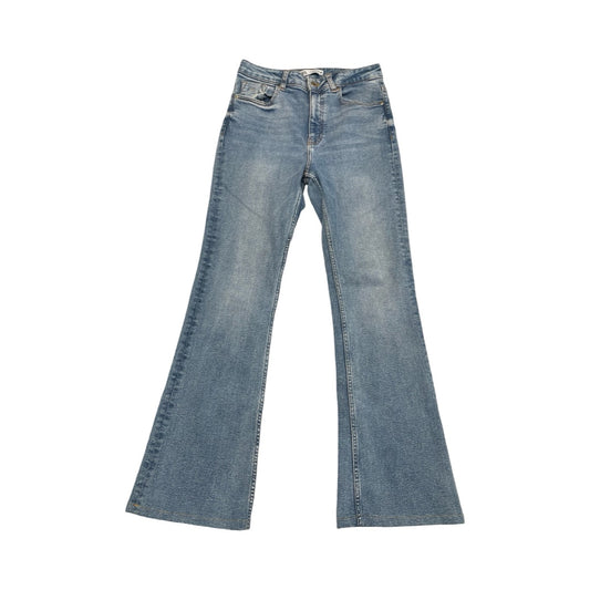 Jeans Flared By Zara In Blue Denim, Size:8