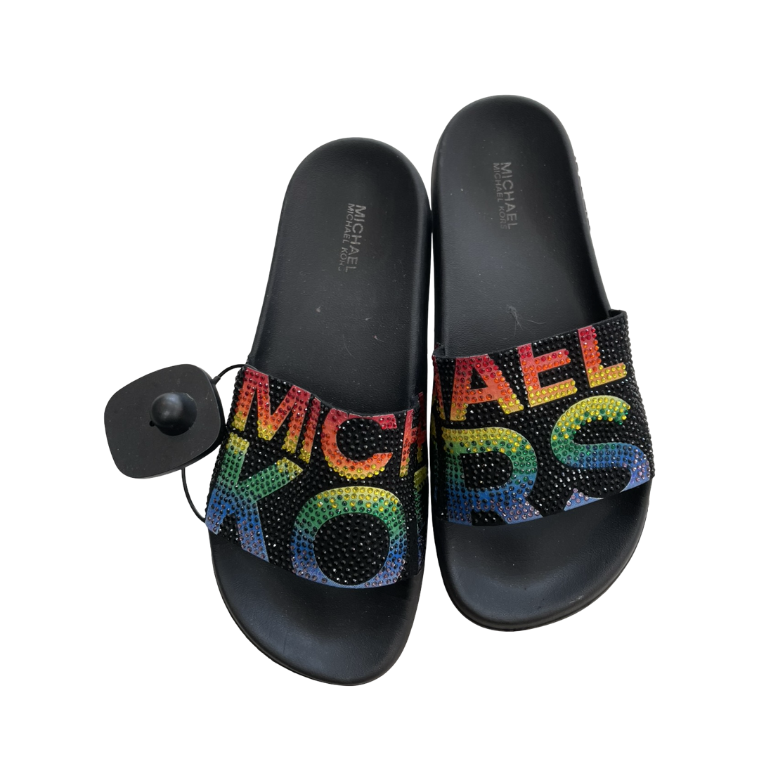 Sandals Flats By Michael By Michael Kors In Rainbow Print, Size:6