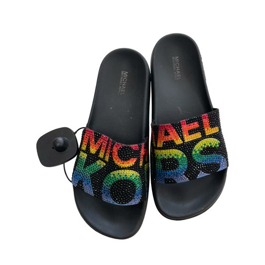 Sandals Flats By Michael By Michael Kors In Rainbow Print, Size:6