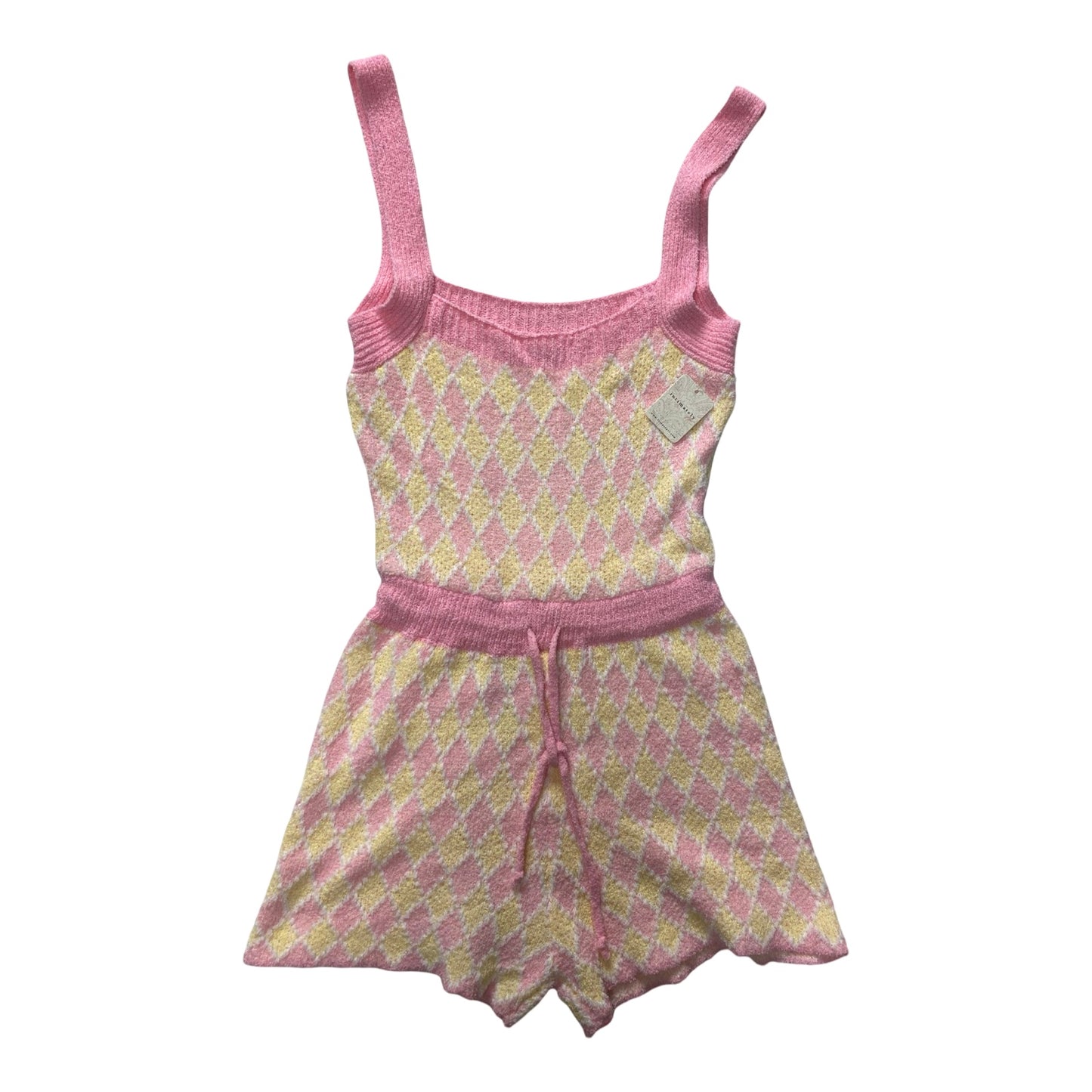 Romper By Free People In Pink & Yellow, Size:M