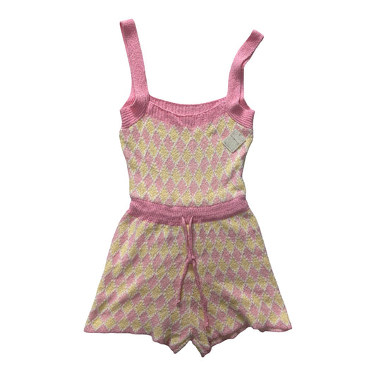 Romper By Free People In Pink & Yellow, Size:M