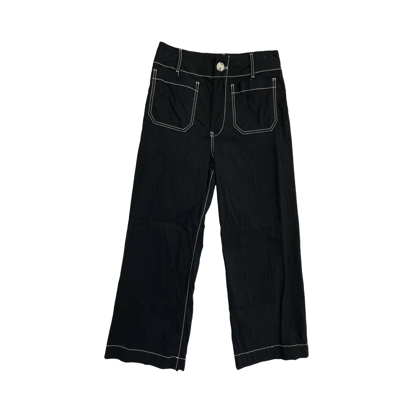 Pants Wide Leg By Maeve In Black & White, Size:6