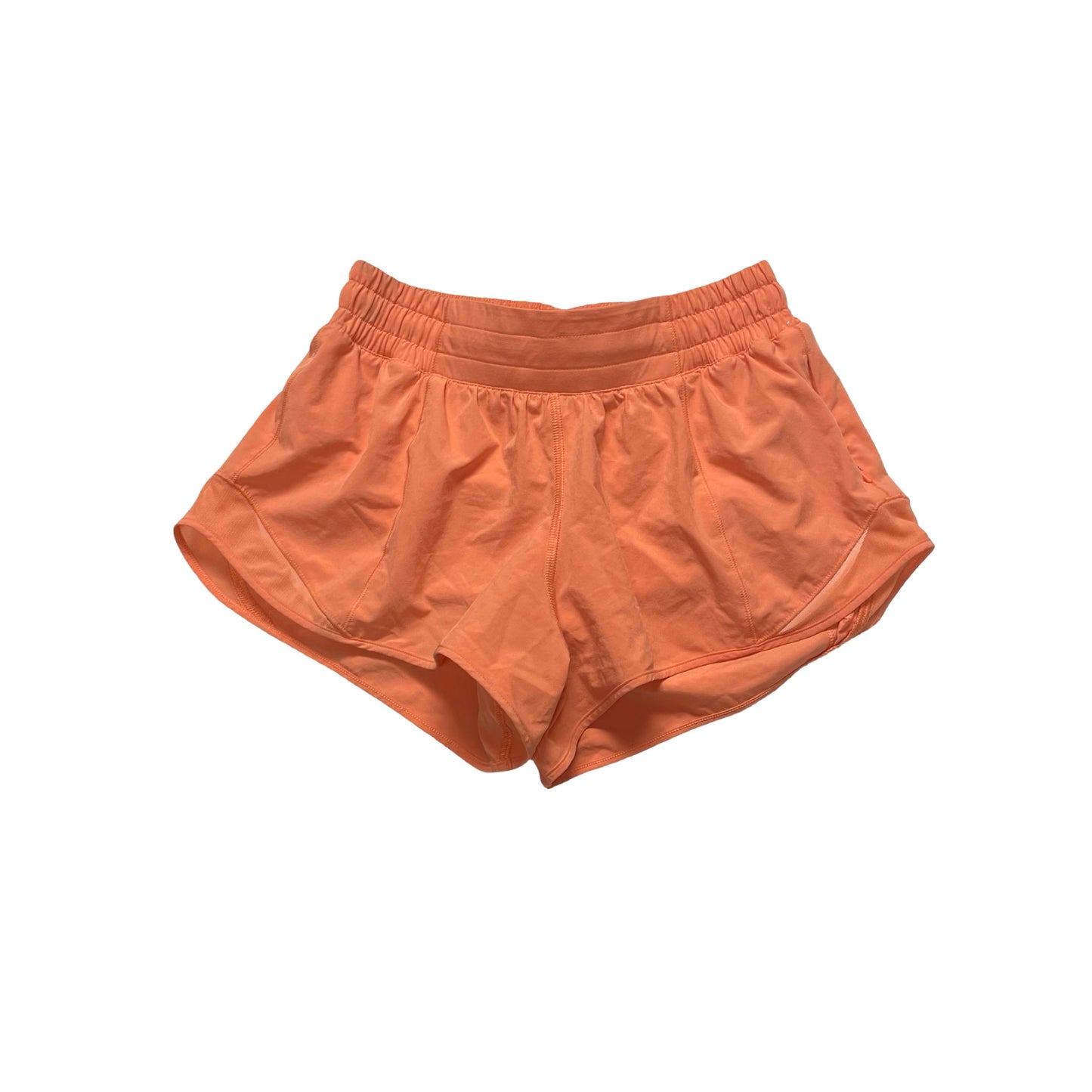 Athletic Shorts By Lululemon In Orange, Size:4