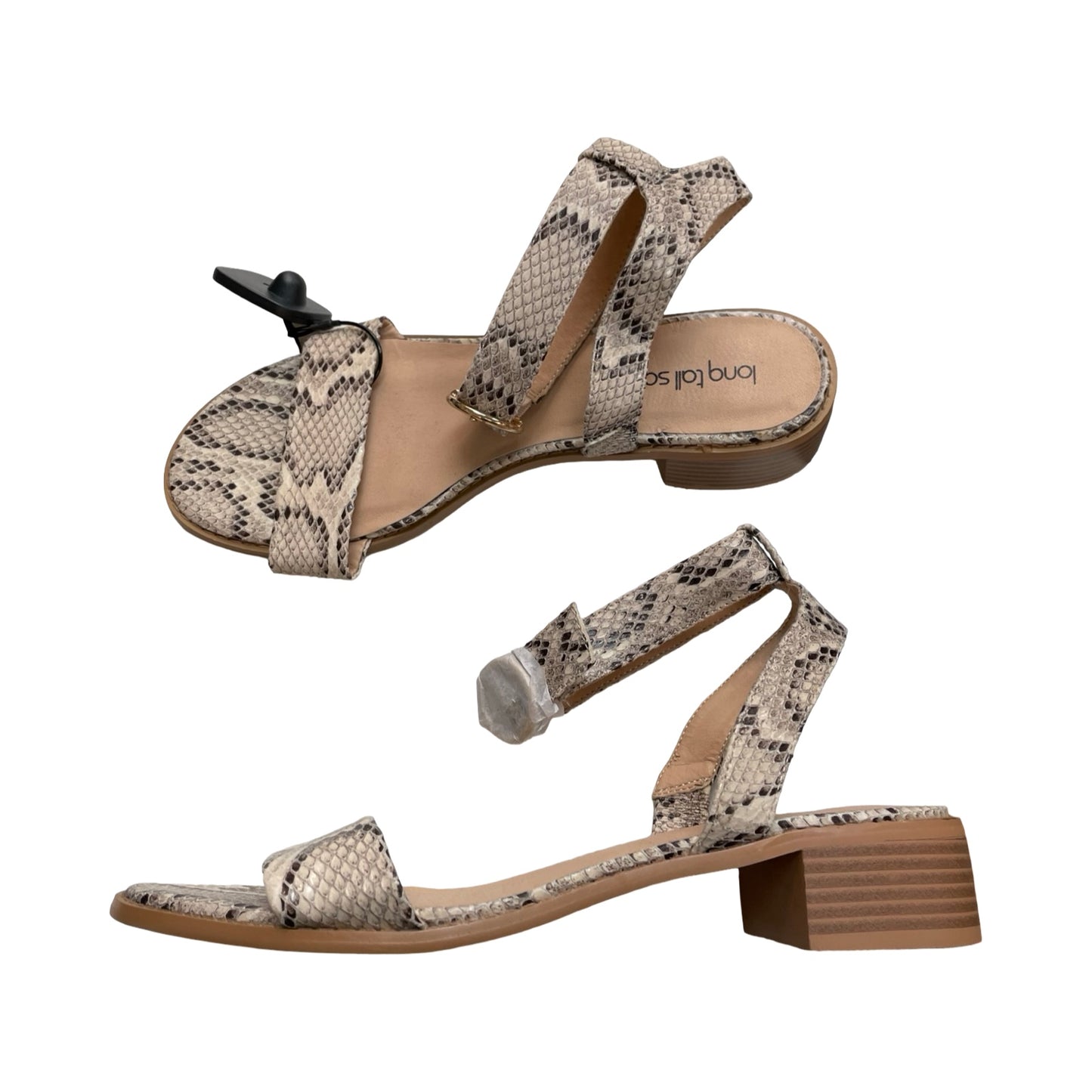 Sandals Heels Block By Long Tall Sally In Animal Print, Size:9