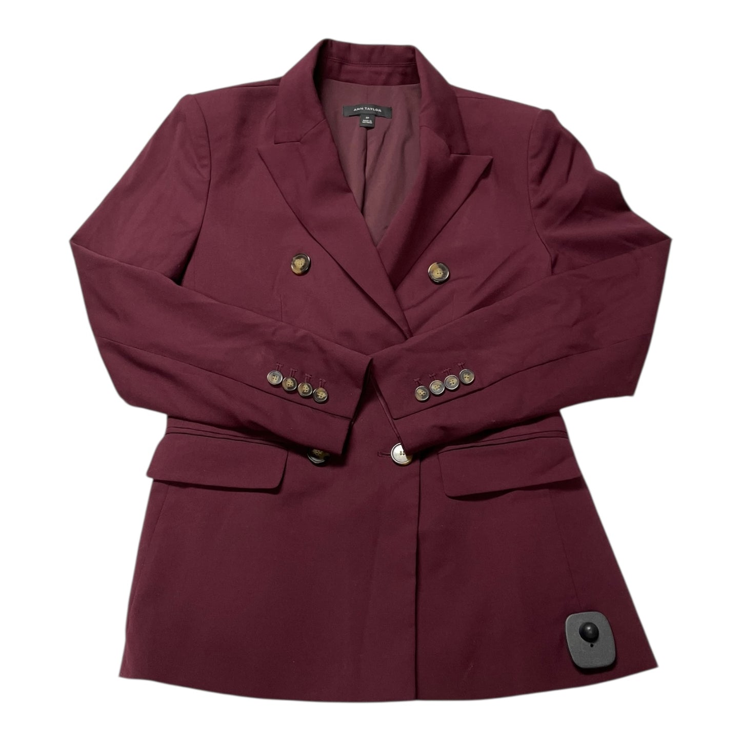 Blazer By Ann Taylor In Maroon, Size:2P